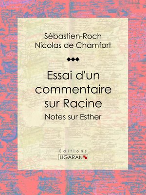 cover image of Essai d'un commentaire sur Racine